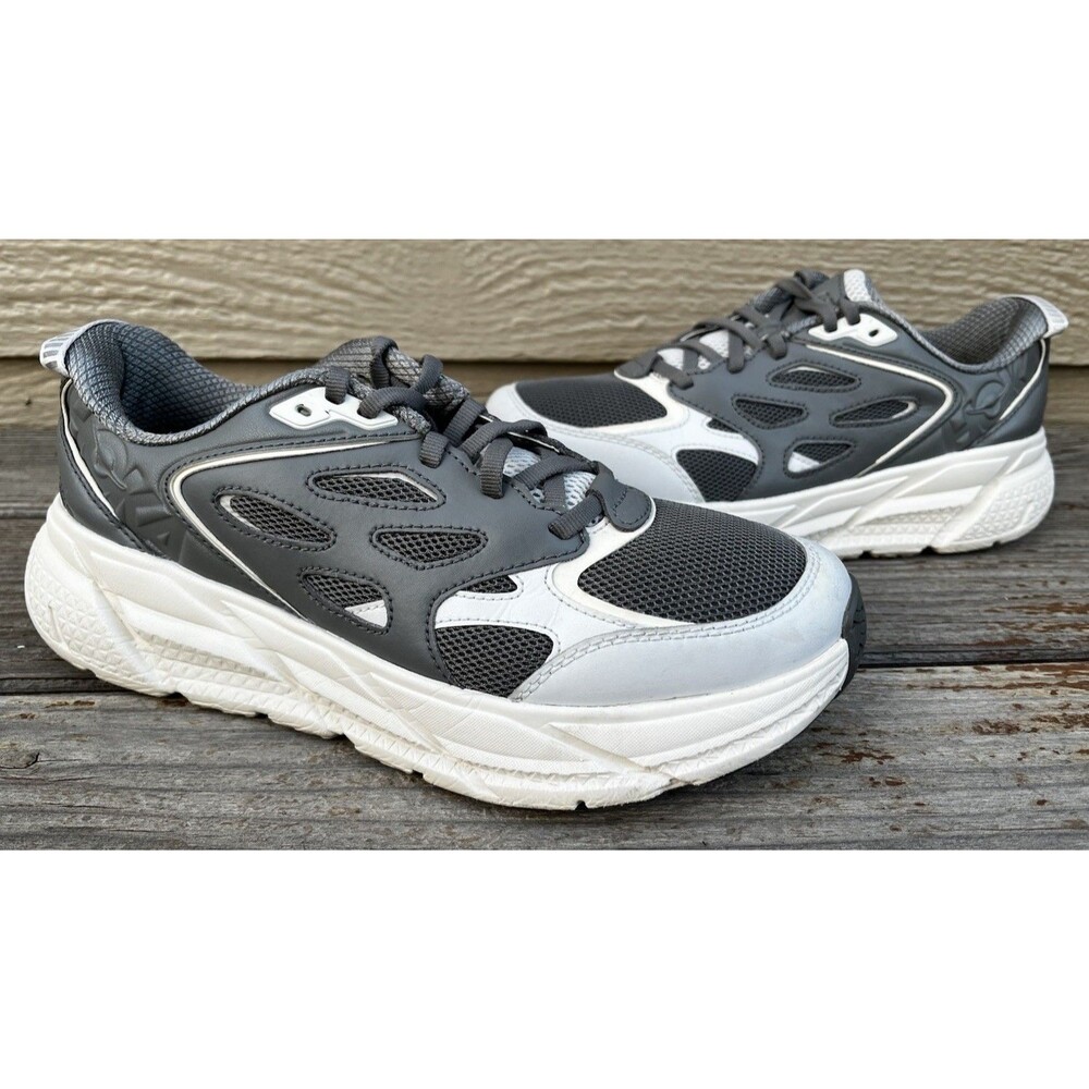 Hoka One One U Clifton L Unisex Women's 7.5 Men's 6.5 Running Walking Shoes Gray